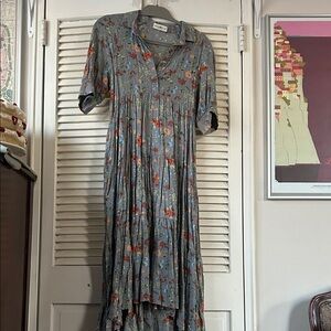 Natural Life Floral Gray Maxi Dress